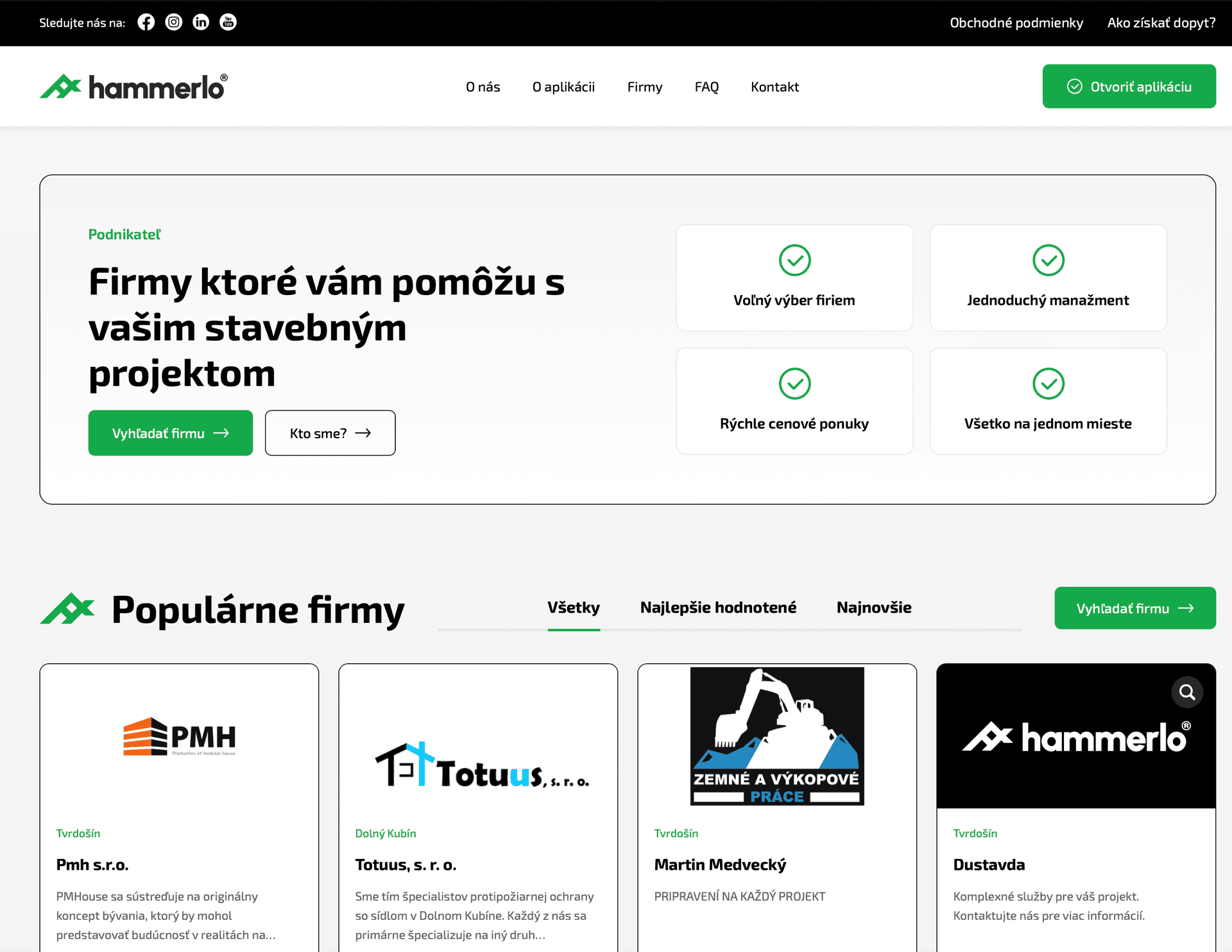 Hammerlo interface preview — project overview, schedule and site log (2)