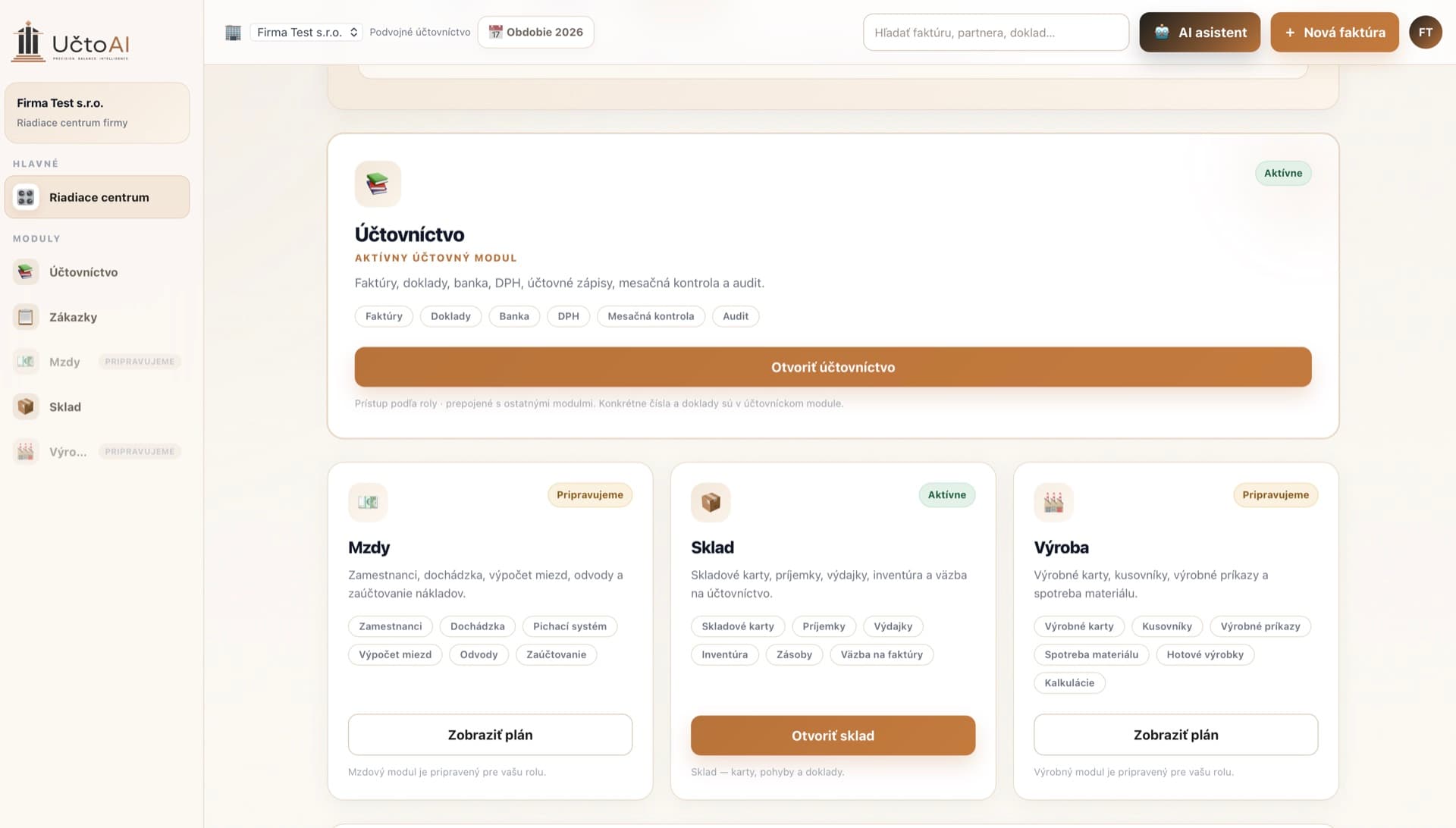 ÚčtoAI product preview — automated document processing and VAT overview (2)